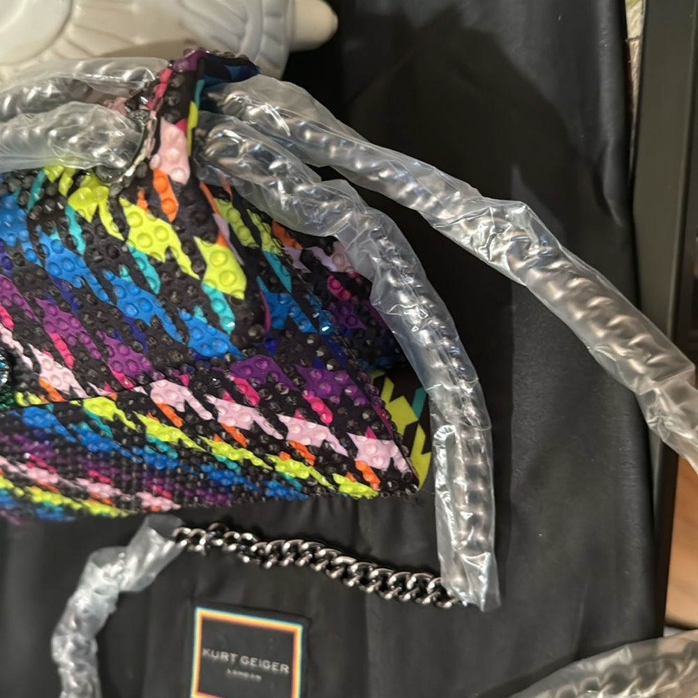 Kurt Geiger London Mini Kensington Crystal Convertible Crossbody Bag - Picture 10 of 17